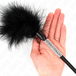 KINK - PLUMES CHACOUILLES AVEC MANCHE STRASS 50 CM — vue 3