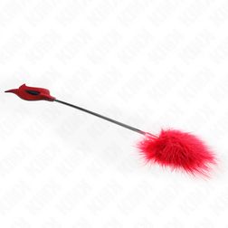KINK PLUMES DE CHACOUILLES AVEC PALETTE EN FORME DE ROSE 8 CM