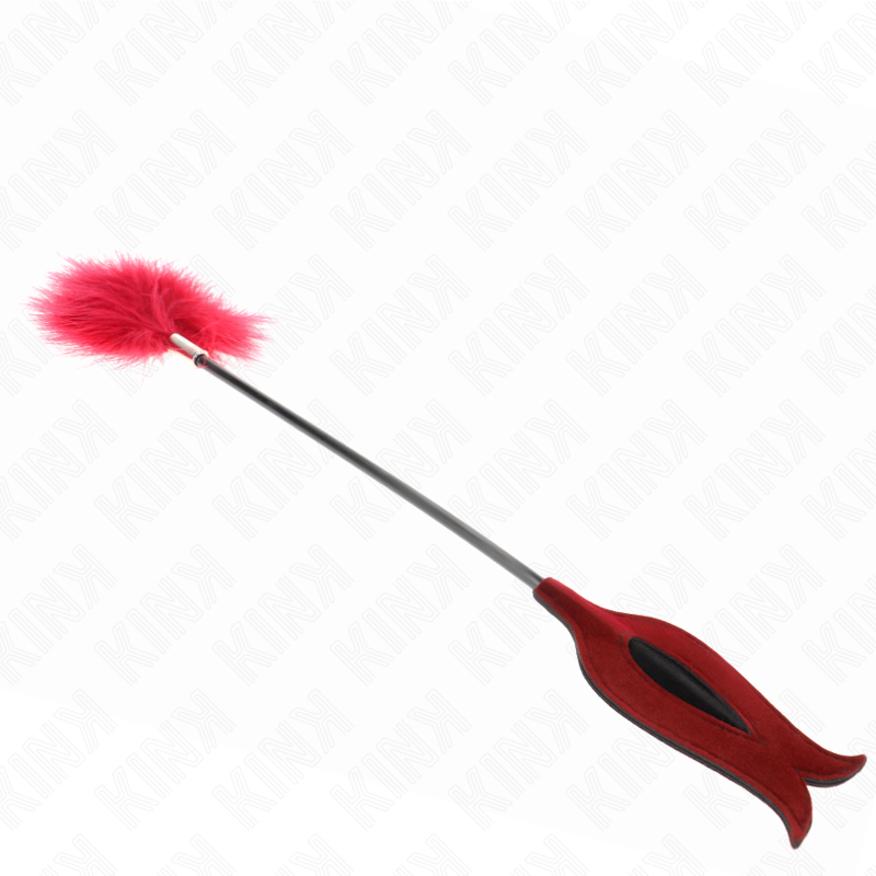KINK PLUMES DE CHACOUILLES AVEC PALETTE EN FORME DE ROSE 8 CM