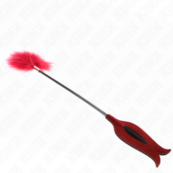 KINK PLUMES DE CHACOUILLES AVEC PALETTE EN FORME DE ROSE 8 CM