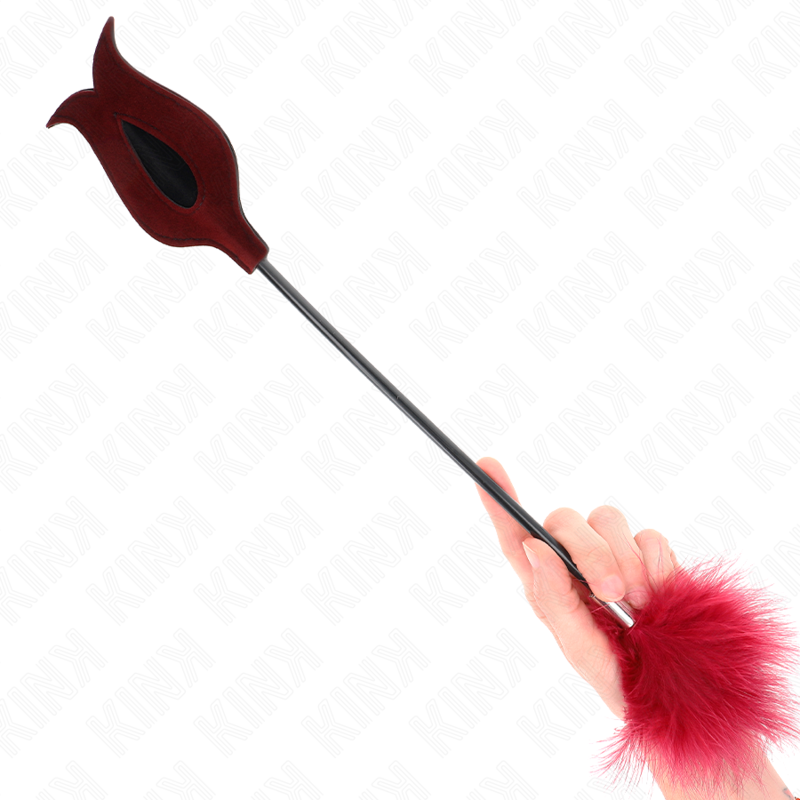 KINK PLUMES DE CHACOUILLES AVEC PALETTE EN FORME DE ROSE 8 CM