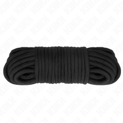 Corde shibari coton tressé noire 20 mètres — vue de face