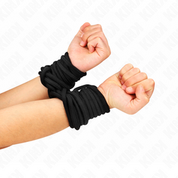 Corde shibari coton tressé noire 20 mètres — vue détaillée
