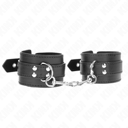 Menottes poignets bondage cloutées style punk-leather — vue 2