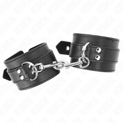 Menottes poignets bondage cloutées style punk-leather — vue 3