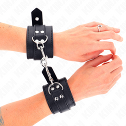 Menottes poignets bondage cloutées style punk-leather
