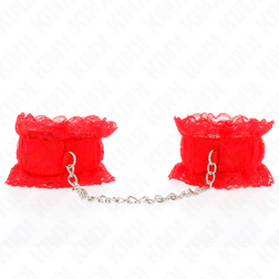 KINK ELASTIC RED LACE WRIST CUFFS