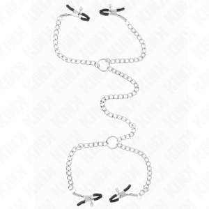 KINK 4 PINCES A METON CHAINE 32 CM AVEC PETITES CHAINES 14 CM