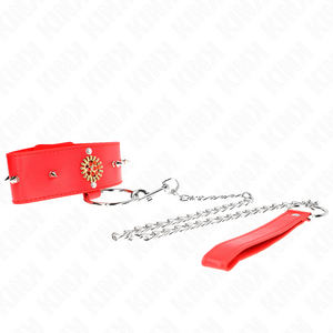 KINK COLLIER DIAMANTS ROUGES AVEC CEINTURE 65 CM AJDUSTABLE 35 51 CM X 7 CM
