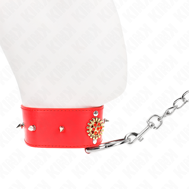 KINK COLLIER DIAMANTS ROUGES AVEC CEINTURE 65 CM AJDUSTABLE 35 51 CM X 7 CM
