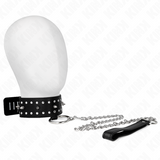 KINK COLLIER AVEC LAISSE 65 CM AVEC CLOUS ARGENTES MODELE 1 AJUSTABLE 36 43 CM X 5 CM