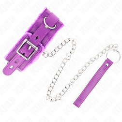 Collier BDSM Sissy violet avec laisse acier 65 cm — vue 5