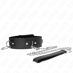 Collier BDSM 3 anneaux D laisse chaîne 65 cm — Kink — vue 4
