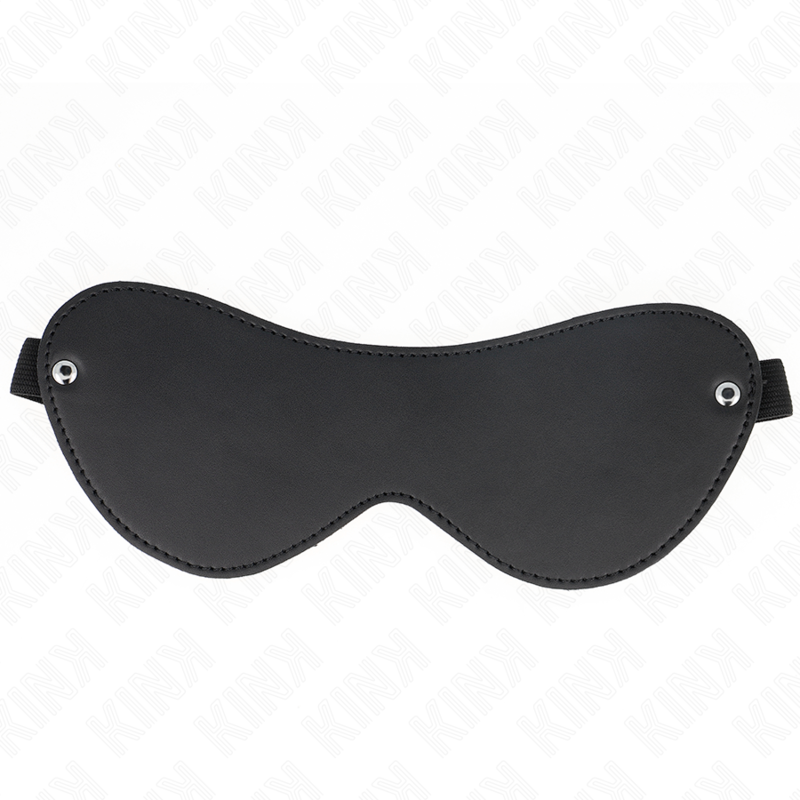 Intérieur du bandeau noir KINK à plat, avec contours cousus et attaches latérales de l’élastique