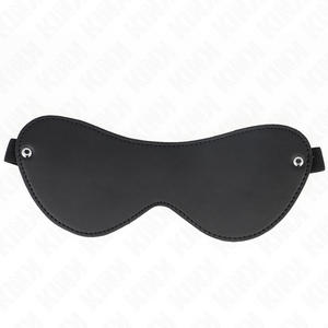 Intérieur du bandeau noir KINK à plat, avec contours cousus et attaches latérales de l’élastique