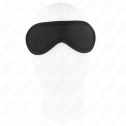 Kink black textured scale-pattern blindfold 20 x 7 cm