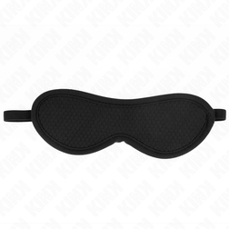 Kink black textured scale-pattern blindfold 20 x 7 cm