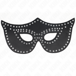 Demi-masque BDSM cuirette riveté 30 cm — Masked Allure M2 — vue 2
