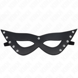 Vue de profil de l'accessoire Masque BDSM cuirette à 5 rivets