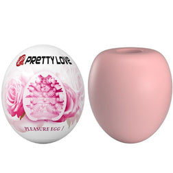 Masturbateur egg extensible rose et sa coque de rangement