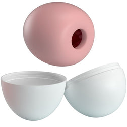Masturbateur egg rose sortant de sa coque de protection