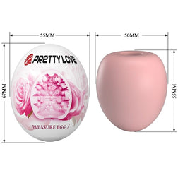 Dimensions en millimètres du masturbateur egg et sa coque