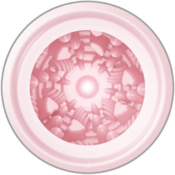 Vue intérieure de la texture nervurée du masturbateur egg