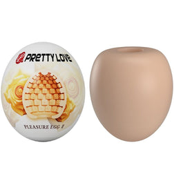 Masturbateur egg couleur chair avec coque de rangement
