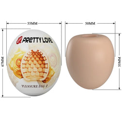 Dimensions du masturbateur egg et de sa coque