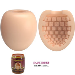 Vue de profil de l'œuf masturbateur et sa texture interne nervurée