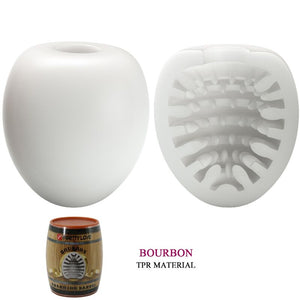 Œuf masturbateur jetable texture Bourbon — vue de profil