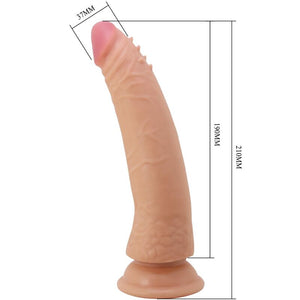 Gode Peau coulissante courbé 21 cm sans testicules — emballage