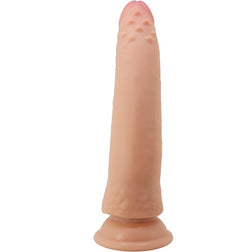 Dildo curvado con piel deslizante de 21 cm sin testículos — vista detallada