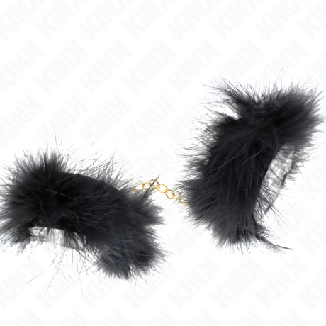 KINK MANCHETTES EN PLUME AVEC CHAINE OR MODELE 0