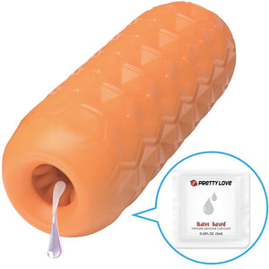 PRETTY LOVE MASTURBATEUR POUR HOMME A DEUX BOULES ORANGE