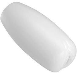 Vue latérale de l'œuf masturbateur en matière souple blanche