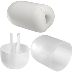 Masturbateur blanc avec ses accessoires de protection en plastique