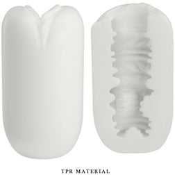 Vue de la texture interne lisse et de l'extérieur du masturbateur