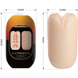 Schéma technique avec les dimensions en millimètres de l'œuf masturbateur