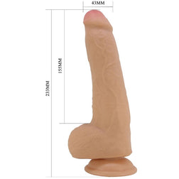 Realistic sliding skin dildo 23,3 cm — packaging