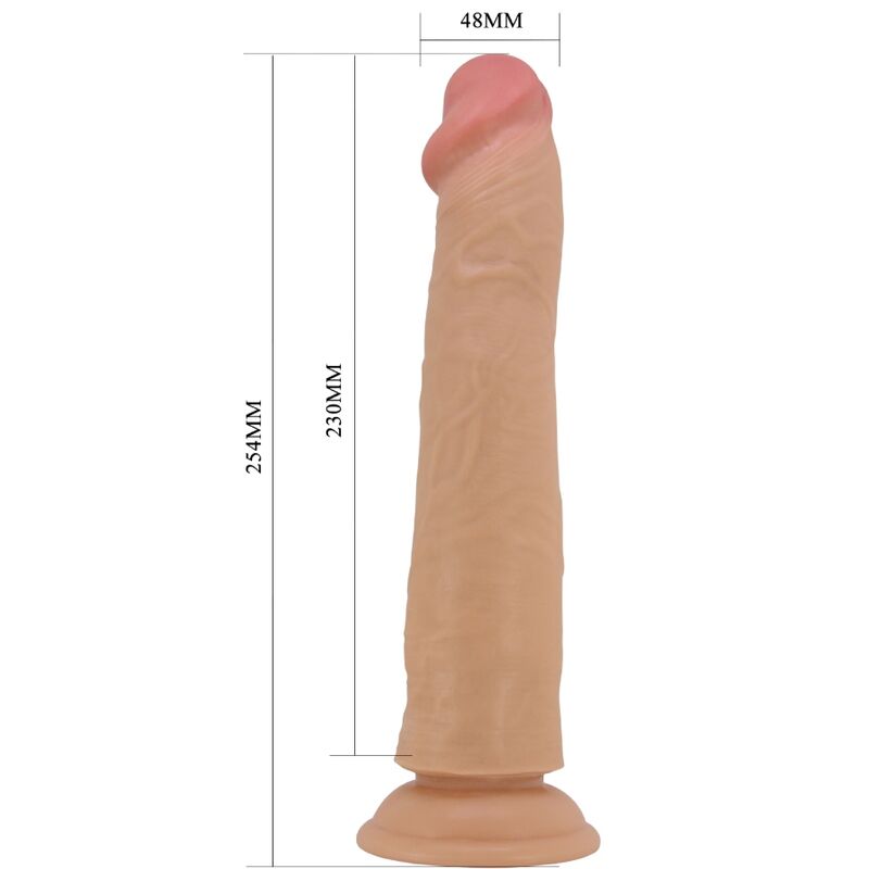 Gode peau coulissante sans testicules 25,4 cm — emballage