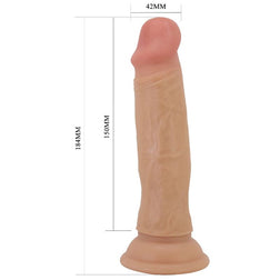 Realistic sliding-skin dildo 18,4 cm — packaging