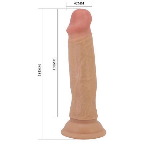 Gode réaliste peau coulissante 18,4 cm — emballage