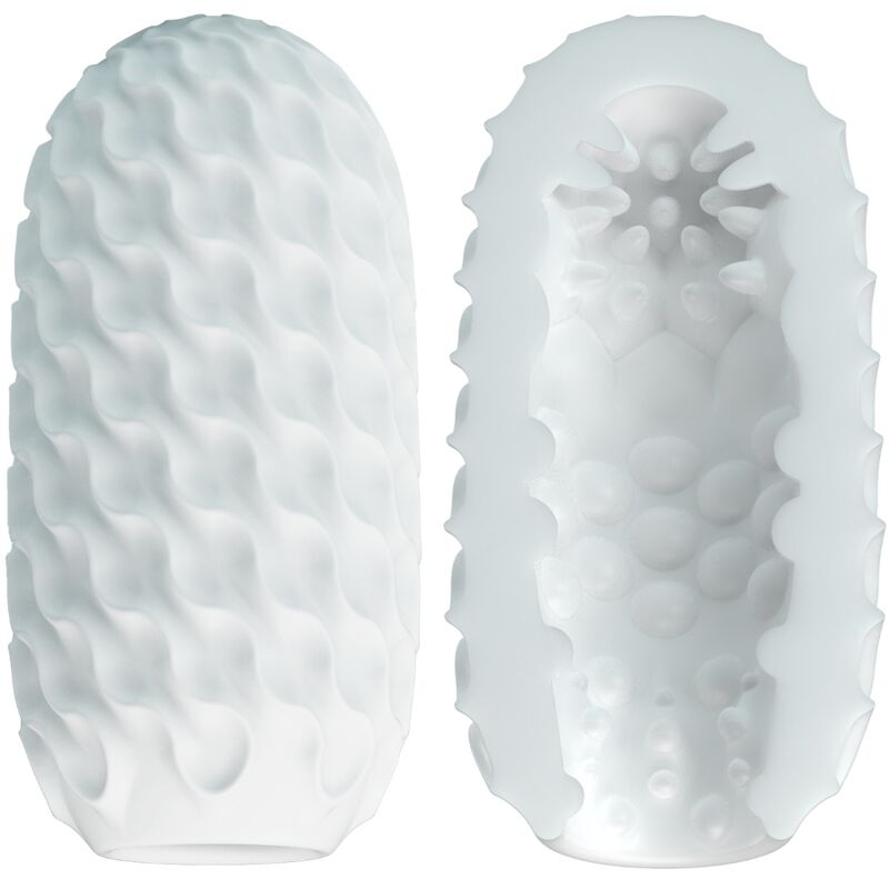 Masturbateur egg boule rotative texture picots — gros plan