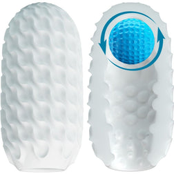 Masturbateur egg boule rotative texture picots - vue de profil