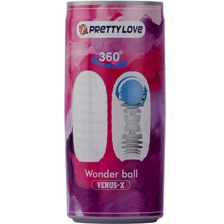 Masturbateur egg boule rotative canal spiralé — Venus-X Wonder Ball · Pretty Love · Strokers