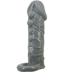 Jaygler penis extension sleeve in grey TPR — for intimate pleasure and gentle, enjoyable moments.