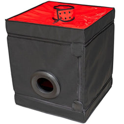 Cabine bukkake pliable, version noir et rouge — Kink Club