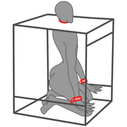 Cabine bukkake pliable, version noir et rouge — Kink Club — vue 3