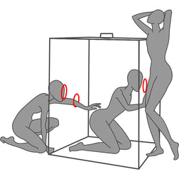 Cabine de jeu à glory holes réglables, noir et rouge — Scandale — vue 7